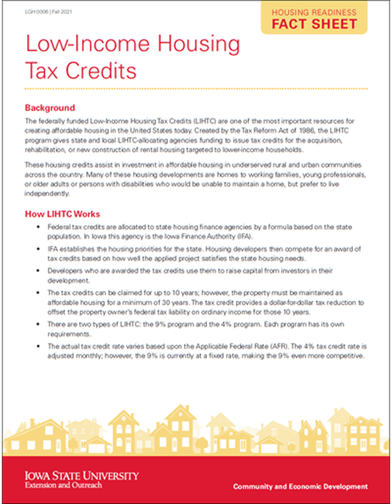 Housing Readiness Fact Sheet: Low-Income Housing Tax Credits image number 0