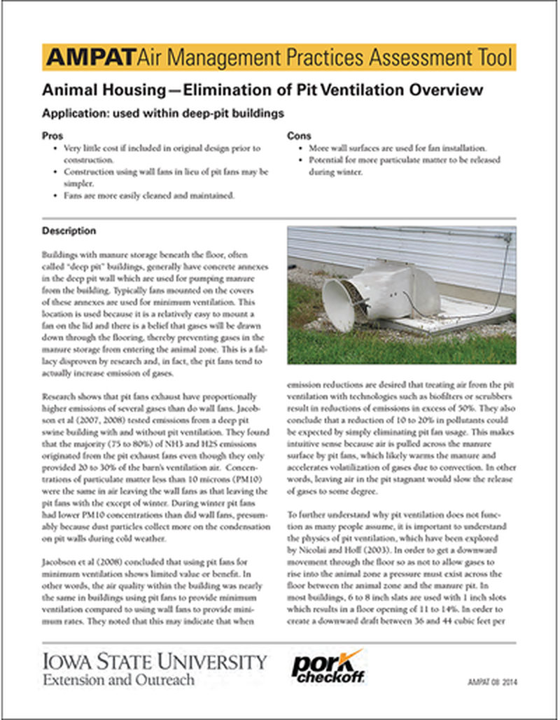 Animal Housing - Elimination of Pit Ventilation Overview image number 0