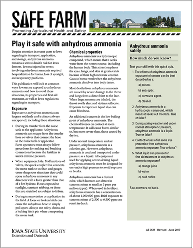 Play it safe with anhydrous ammonia -- Safe Farm image number 0