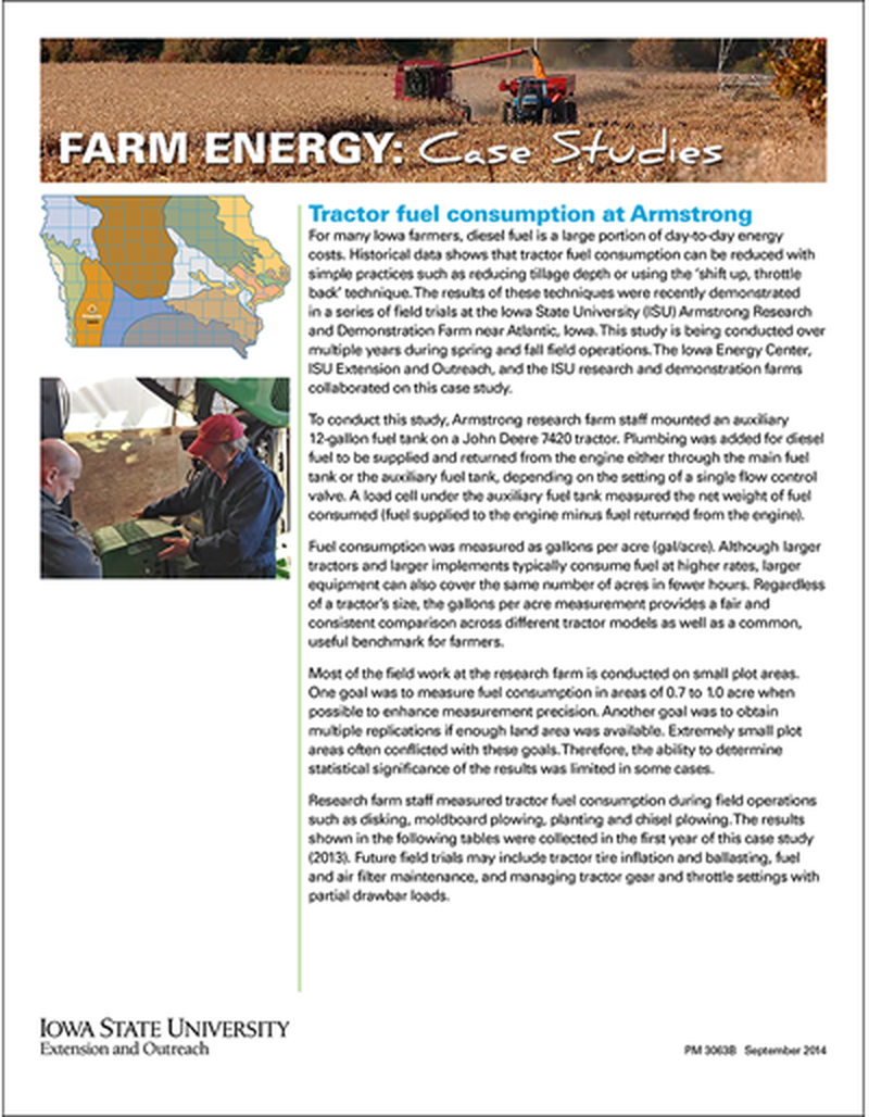 Farm Energy: Case Studies - Tractor fuel consumption at Armstrong image number 0