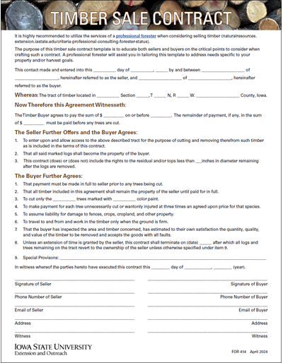 Timber Sale Contract