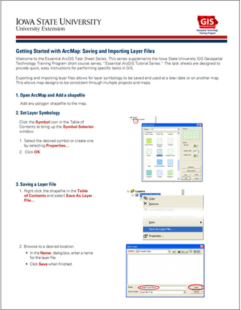 Getting Started with ArcMap: Saving and Importing Layer Files image number 0