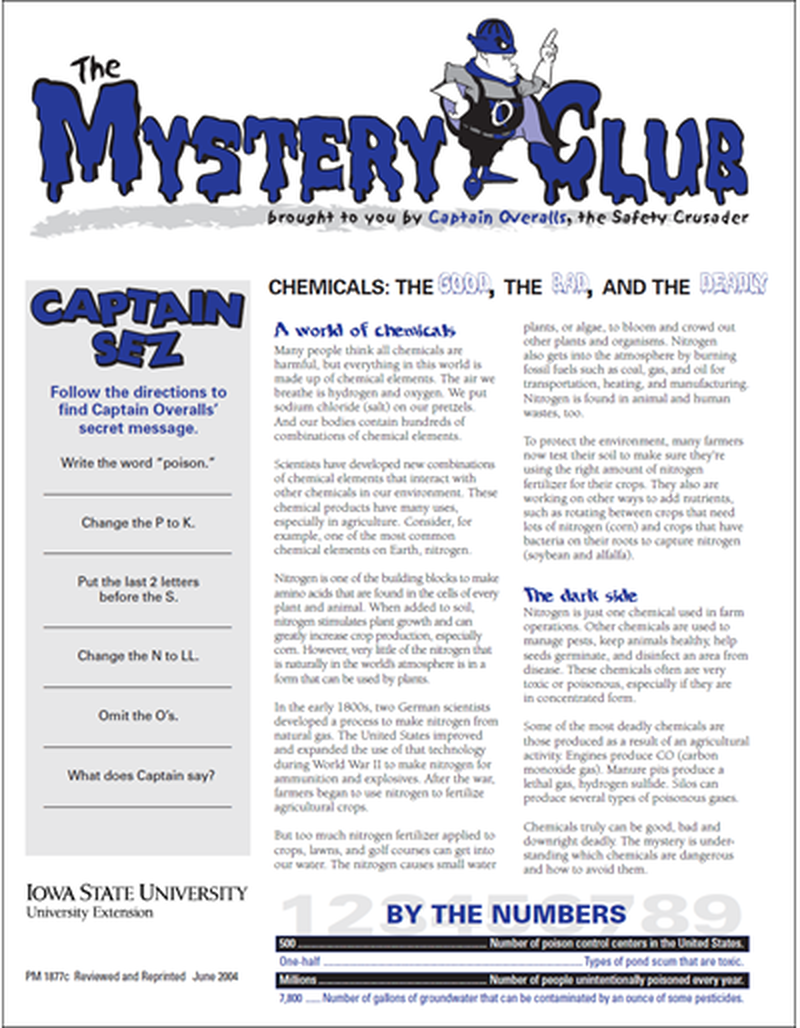 Chemicals: The Good, The Bad, and The Deadly -- The Mystery Club image number 0