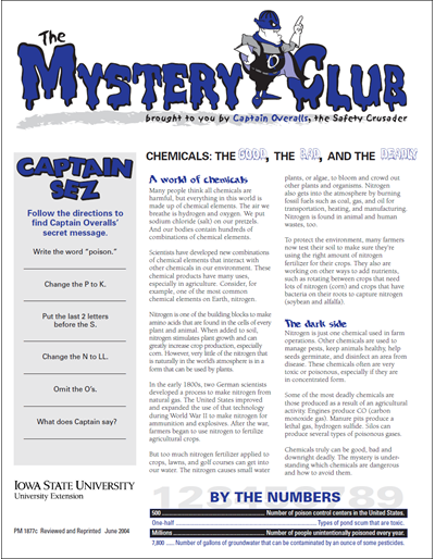 Chemicals: The Good, The Bad, and The Deadly -- The Mystery Club