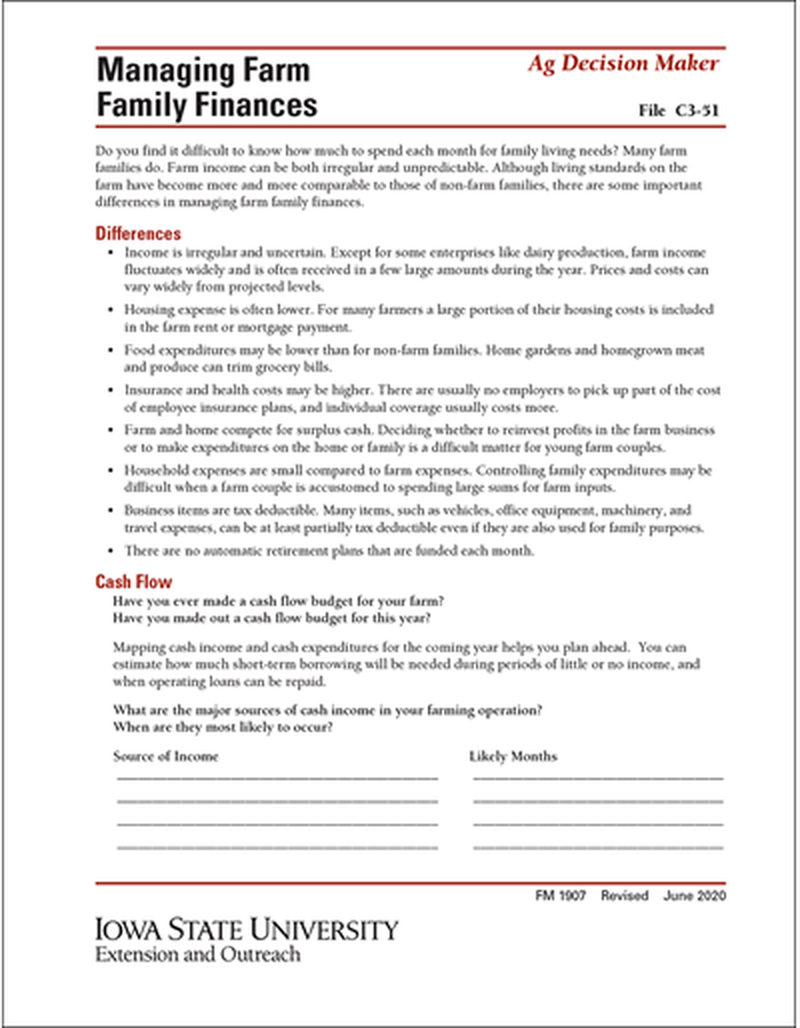 Managing Farm Family Finances image number 0