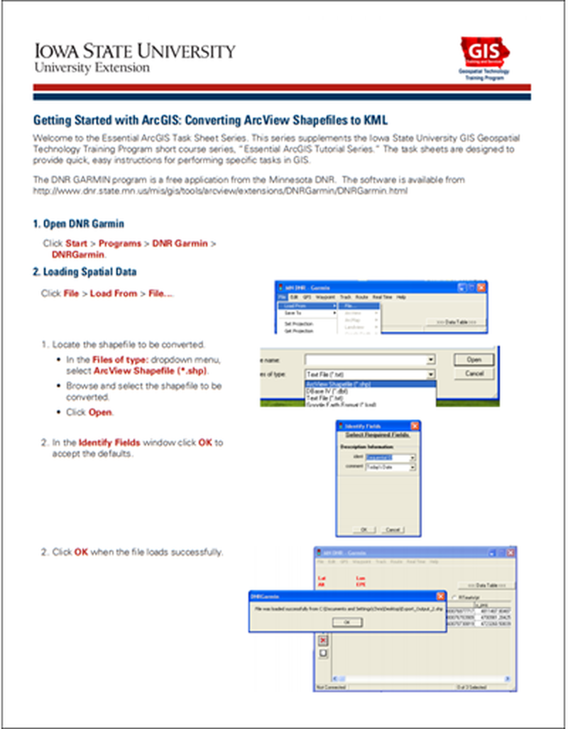 Getting Started with ArcGIS: Converting ArcView Shapefiles to KML image number 0