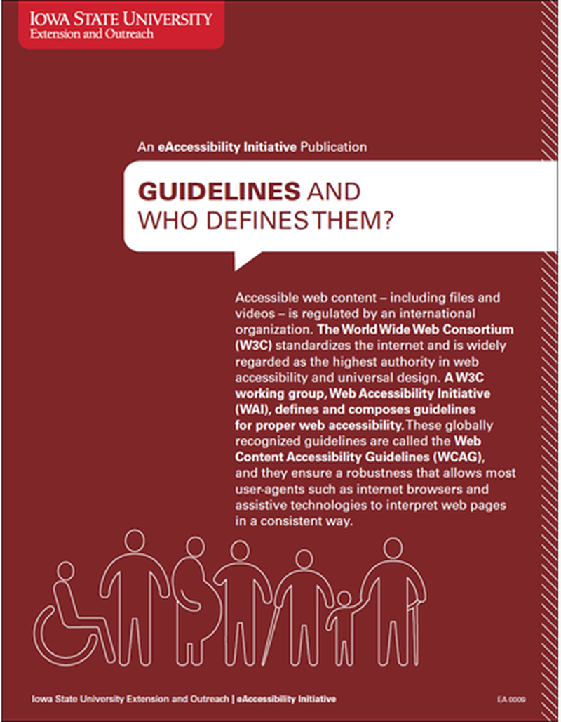 Guidelines and Who Defines Them? - An eAccessibility Initiative Publication image number 0