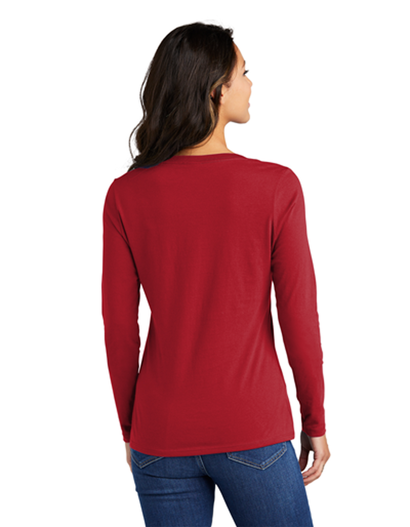 Master Gardener - Port & Company Ladies Long Sleeve Fan Favorite V-Neck Tee White XL image number 1