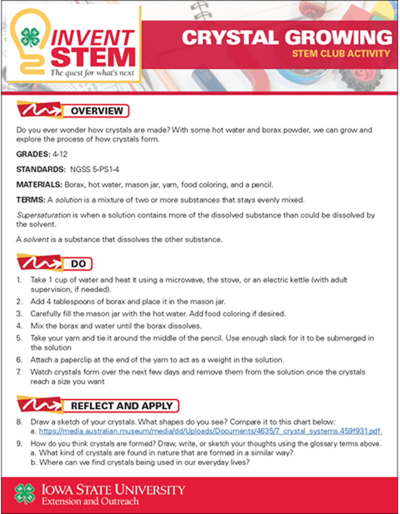 Crystal Growing -- InventSTEM Club Activity image number 0