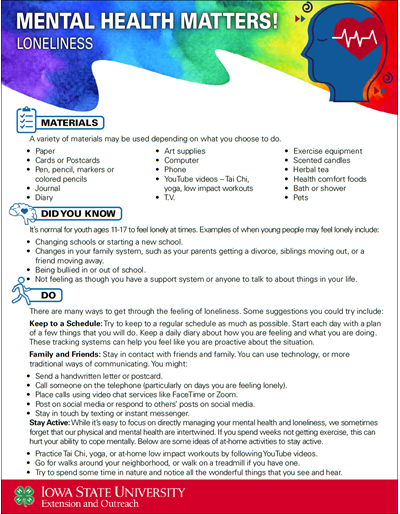Loneliness - Mental Health Matters!
