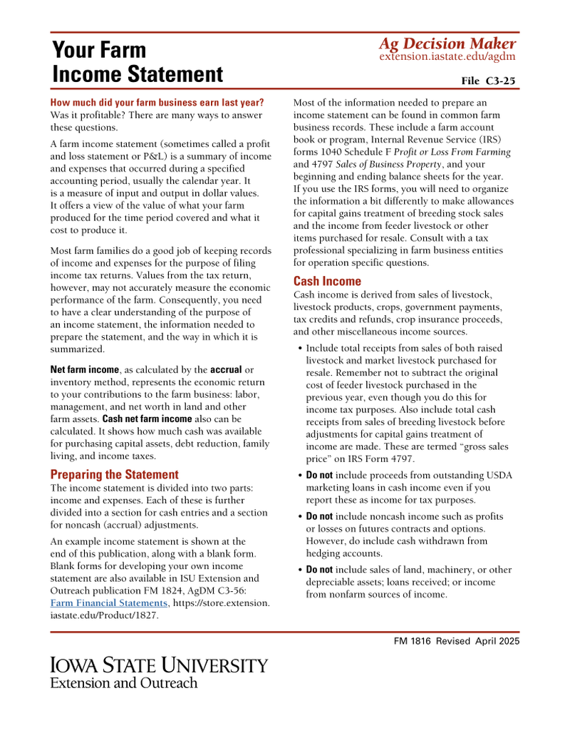 Your Farm Income Statement image number 0