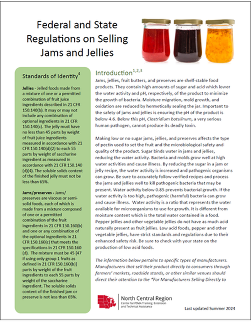 Federal and State Regulations on Selling Jams and Jellies image number 0