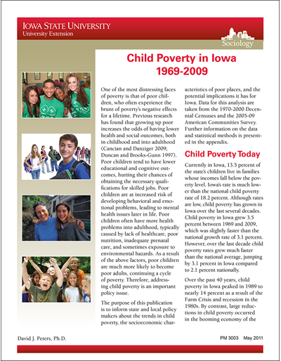 Child Poverty in Iowa - 1969-2009