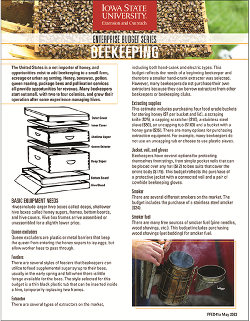 Beekeeping - Enterprise Budget Series image number 0