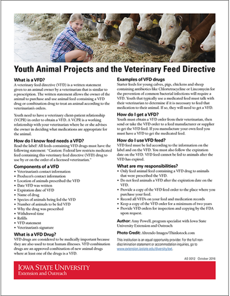 Youth Animal Projects and the Veterinary Feed Directive image number 0