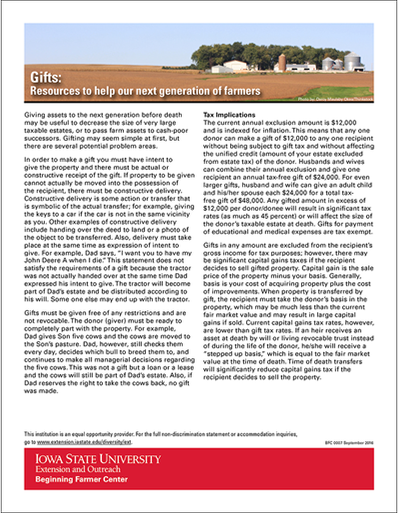 Gifts: Resources to help our next generation of farmers - Beginning Farmer Center image number 0