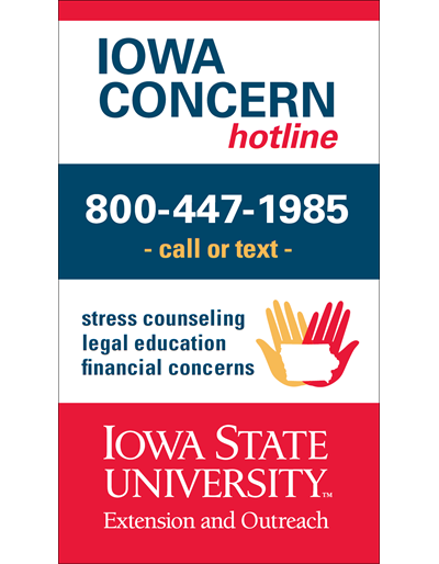 Iowa Concern Hotline magnet (Unit=Pkg of 50)