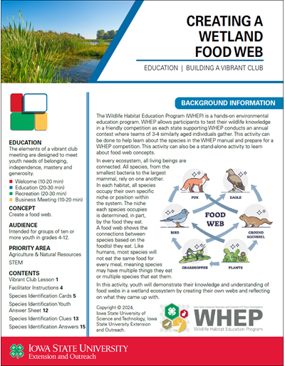 Creating a Wetland Food Web -- Vibrant Clubs