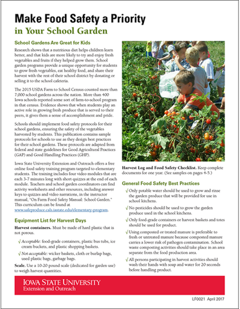 Make Food Safety a Priority in Your School Garden image number 0