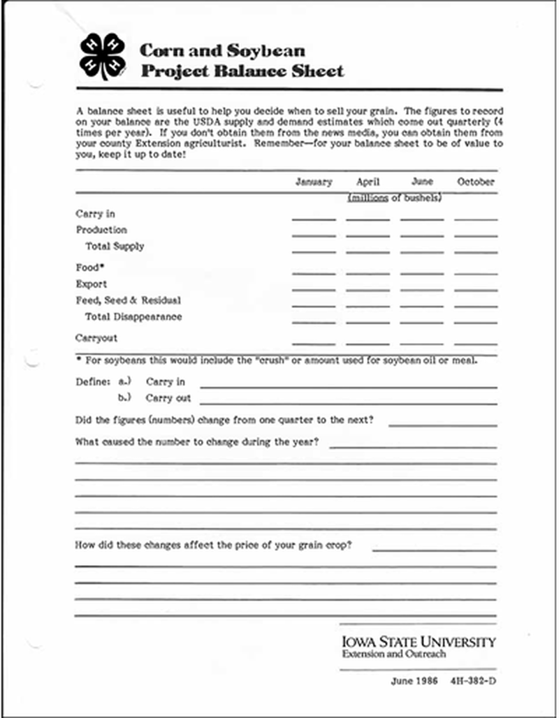 Record Keeping Worksheet Corn and Soybean image number 0