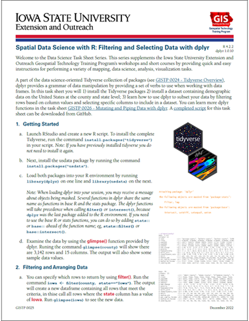 Spatial Data Science with R: Filtering and Selecting Data with dplyr image number 0