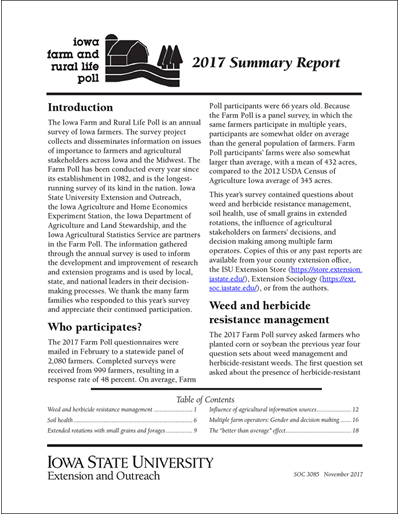 2017 Summary Report - Iowa Farm and Rural Life Poll