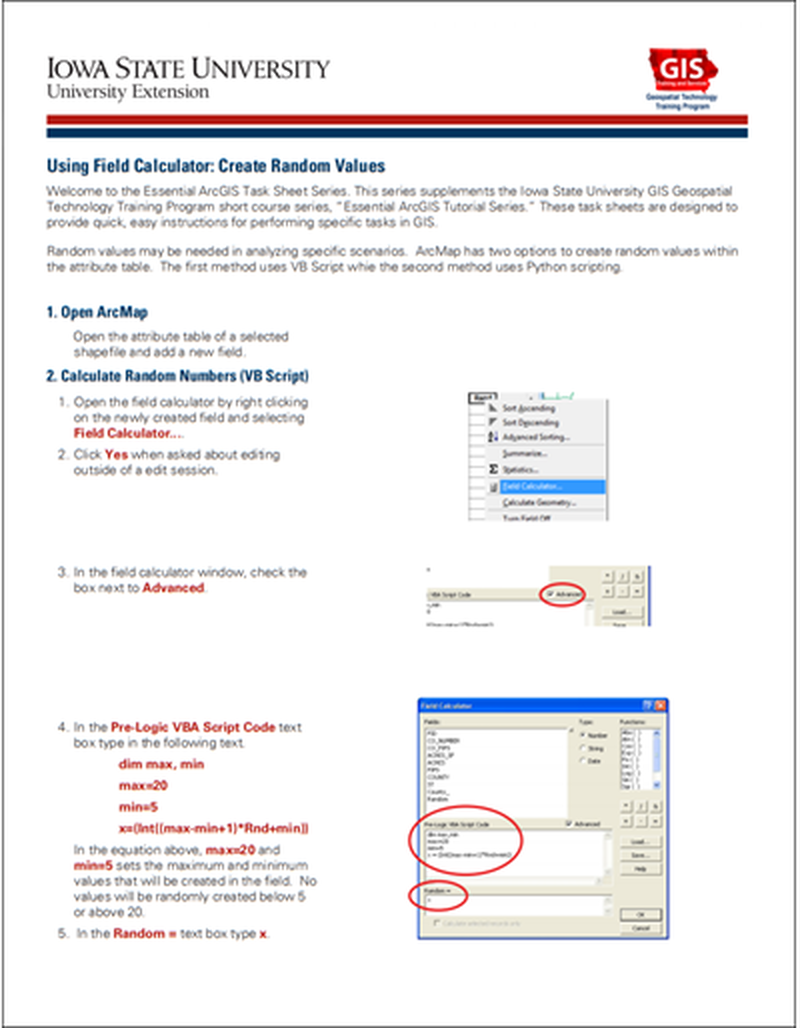 Using Field Calculator: Create Random Values image number 0