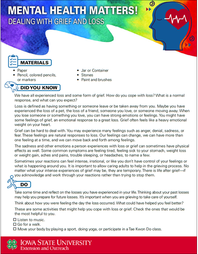 Dealing with Grief and Loss - Mental Health Matters!