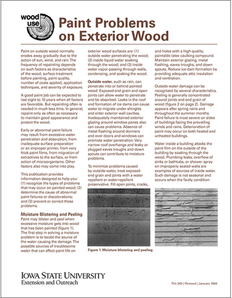 Paint Problems on Exterior Wood - Wood Use image number 0
