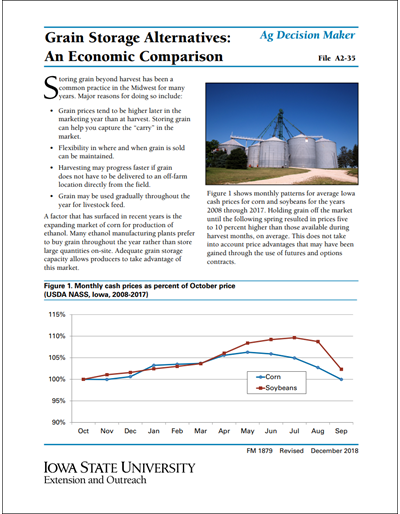 Grain Storage Alternatives: An Economic Comparison