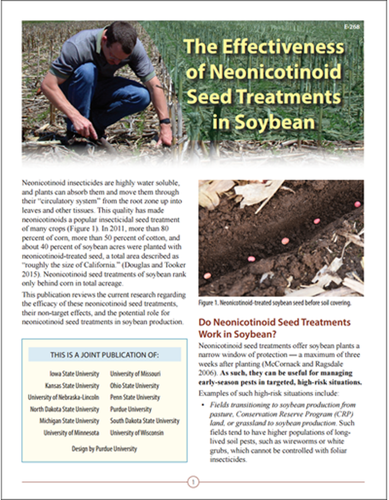 The Effectiveness of Neonicotinoid Seed Treatments in Soybean image number 0