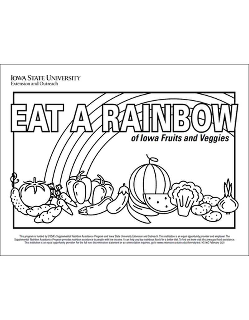 Eat a Rainbow Coloring Page image number 0