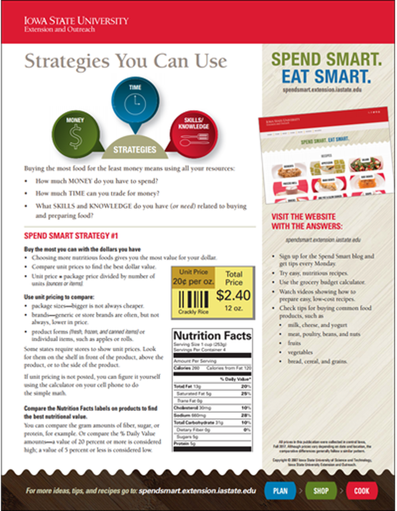 Spend Smart. Eat Smart. -- Strategies You Can Use image number 0