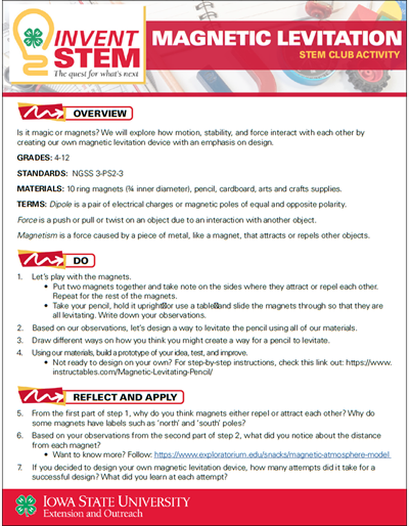 Magnetic Levitation -- InventSTEM Club Activity image number 0