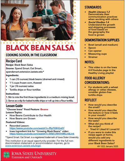 Black Bean Salsa -- Cooking School