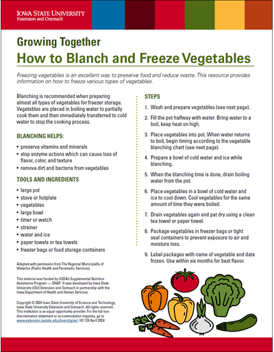How to Blanch and Freeze Vegetables