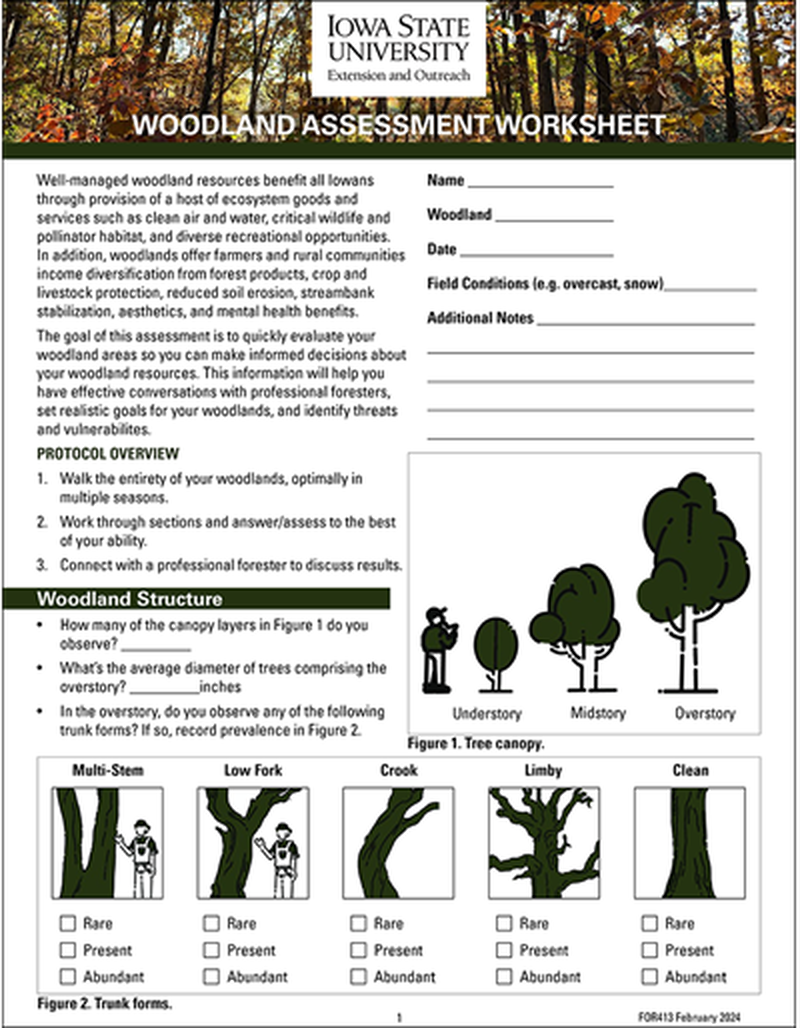Woodland Assessment Worksheet image number 0
