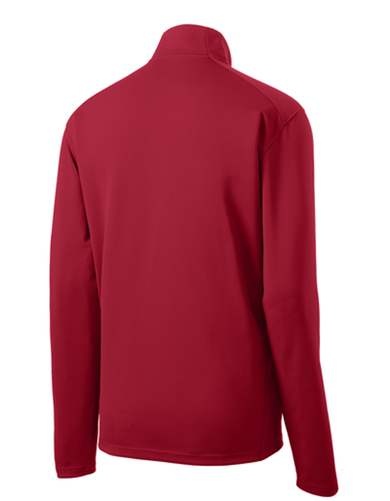 Master Gardener - Sport-Tek Mens Sport-Wick Textured 1/4-Zip Pullover Red 3XL image number 3