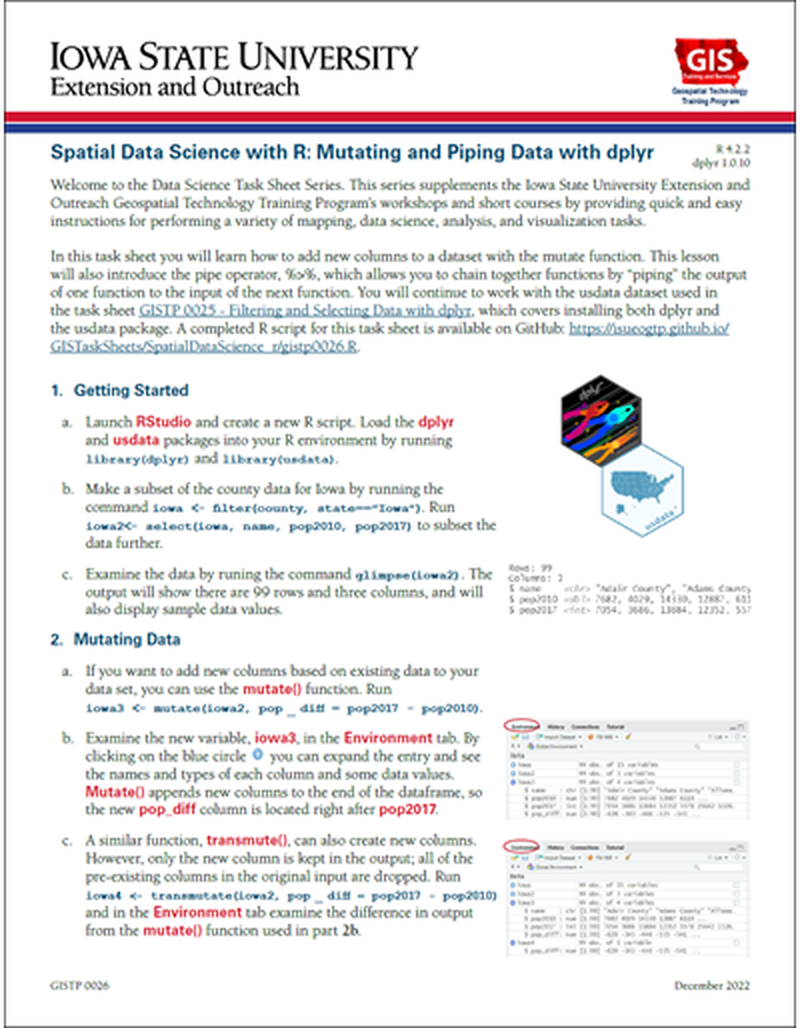Spatial Data Science with R: Mutating and Piping Data with dplyr image number 0