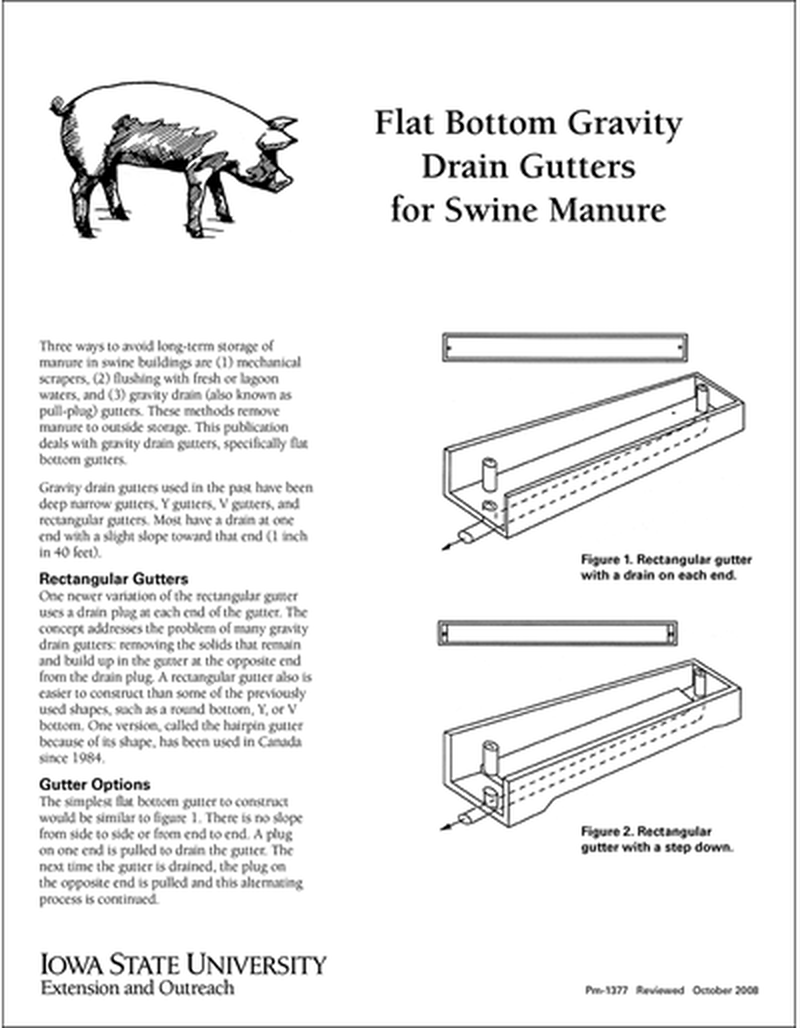 Flat Bottom Gravity Drain Gutters for Swine Manure image number 0