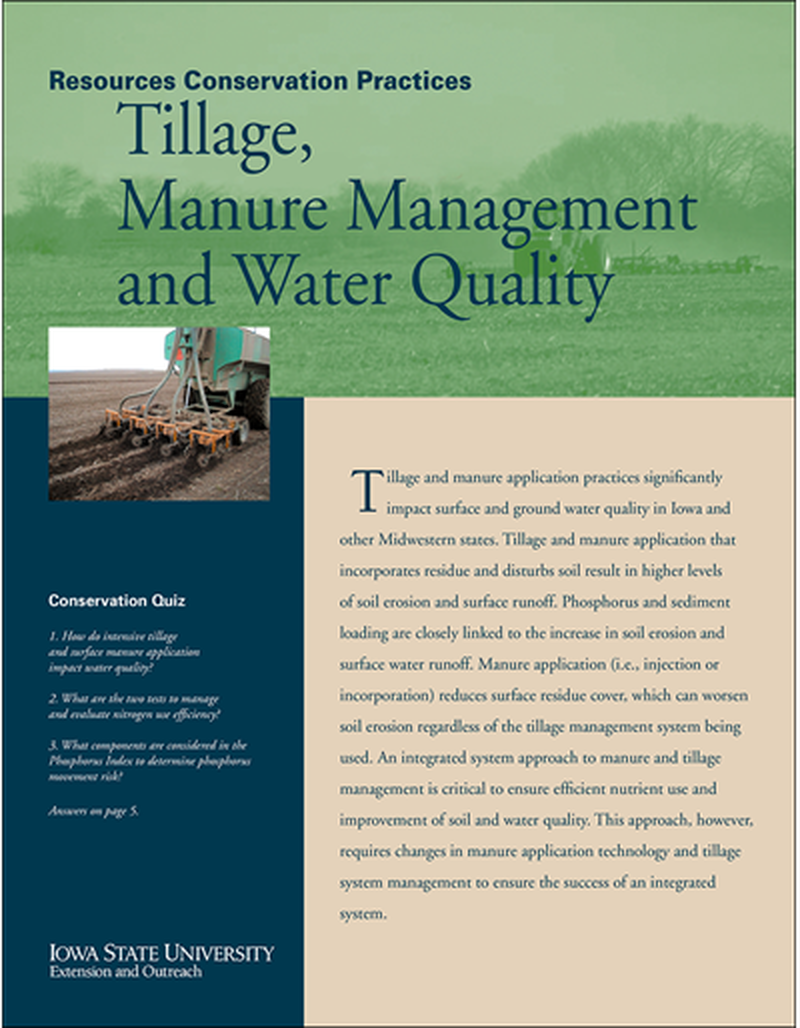 Tillage, Manure Management, and Water Quality -- Resources Conservation Practices image number 0