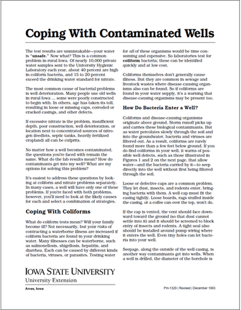 Coping with Contaminated Wells image number 1