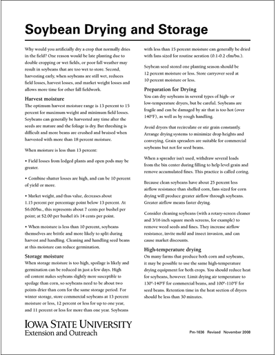 Soybean Drying and Storage