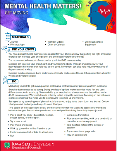 Get Moving - Mental Health Matters!