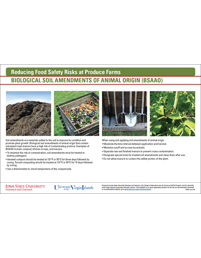 Reducing Food Safety Risks at Produce Farms - Biological Soil Amendments of Animal Origin (BSAAO)