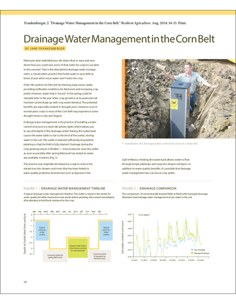 Drainage Water Management in the Corn Belt image number 0