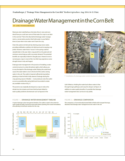 Drainage Water Management in the Corn Belt
