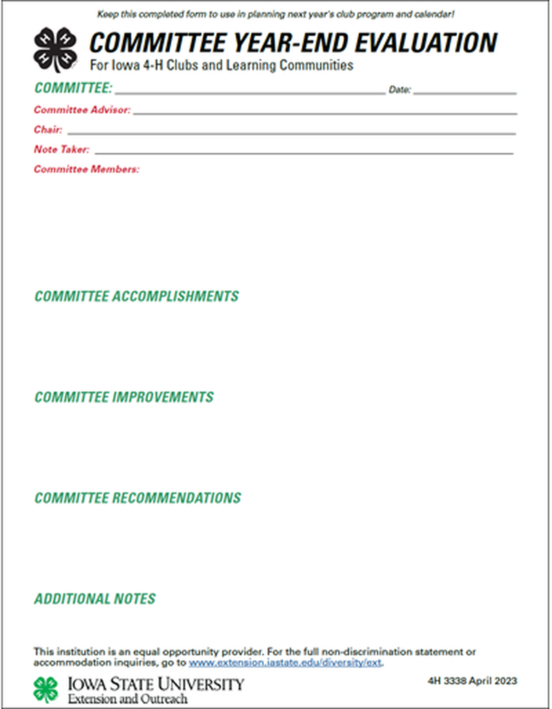 Committee Year-End Evaluation image number 0