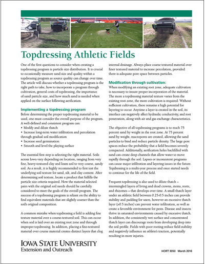 Topdressing Athletic Fields
