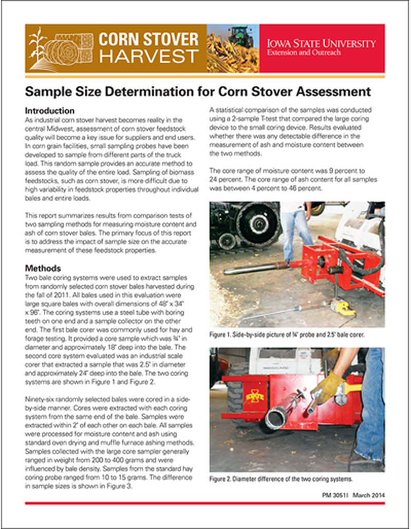 Sample Size Determination for Corn Stover Assessment image number 0